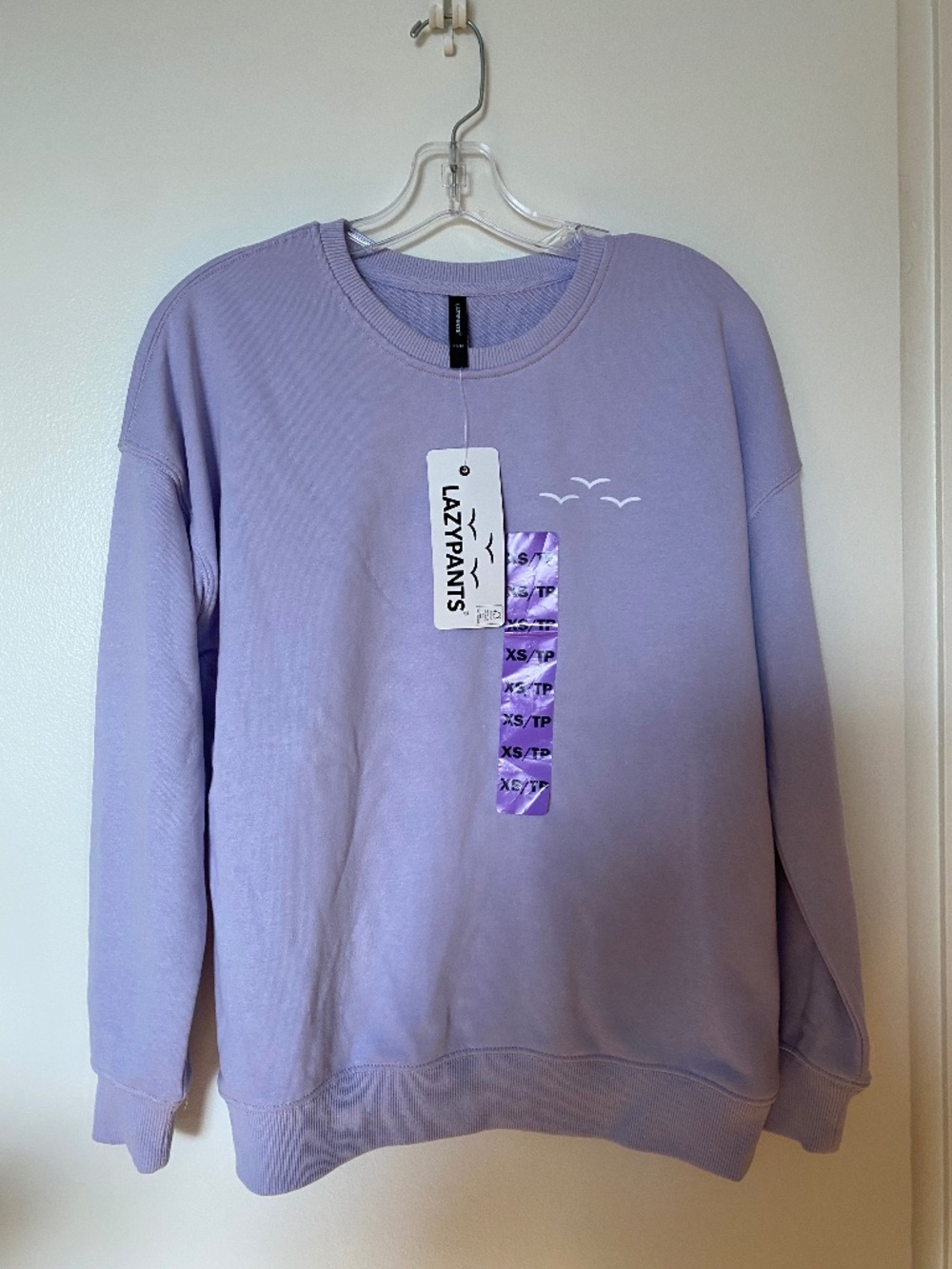 Lazypants Lilac Crewneck Sweatshirt - Size XS